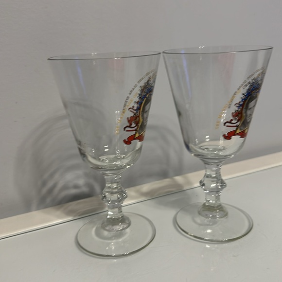 Vintage Collector Fancy Princess Diana Royal Wine Glasses Set - Picture 3 of 8